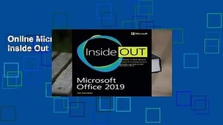 Online Microsoft Office 2019 Inside Out  For Online