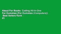 About For Books  Coding All-in-One For Dummies (For Dummies (Computers))  Best Sellers Rank : #5