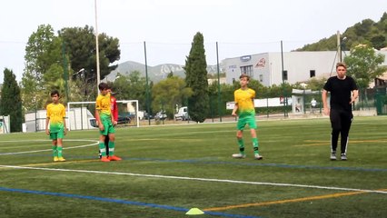 Petit échauffement du match amical contre carnoux