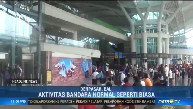 Pascaerupsi Gunung Agung, Bandara I Gusti Ngurah Rai Normal