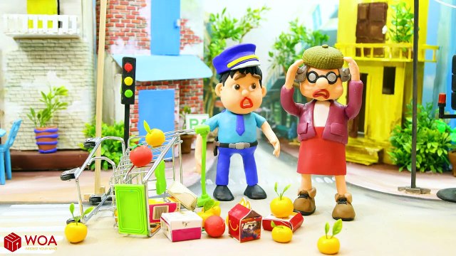 Play Doh Stop Motion Traffic Police Stops Babies Play Doh Cartoons For Kids