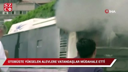 Descargar video: Sefaköy'de seyir halindeki bir otobüs alev aldı