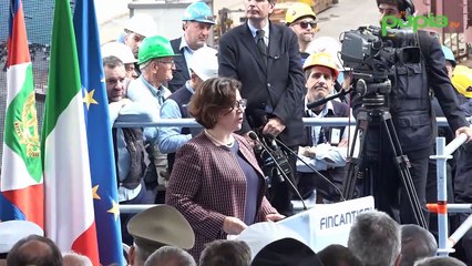 Castellammare di Stabia (NA) - Il presidente Mattarella vara la nave Trieste (29.05.19)