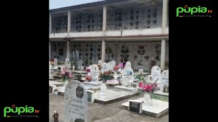 Lusciano (CE) - Infiltrazioni d'acqua e crepe nel cimitero protestano i cittadini (29.05.19)