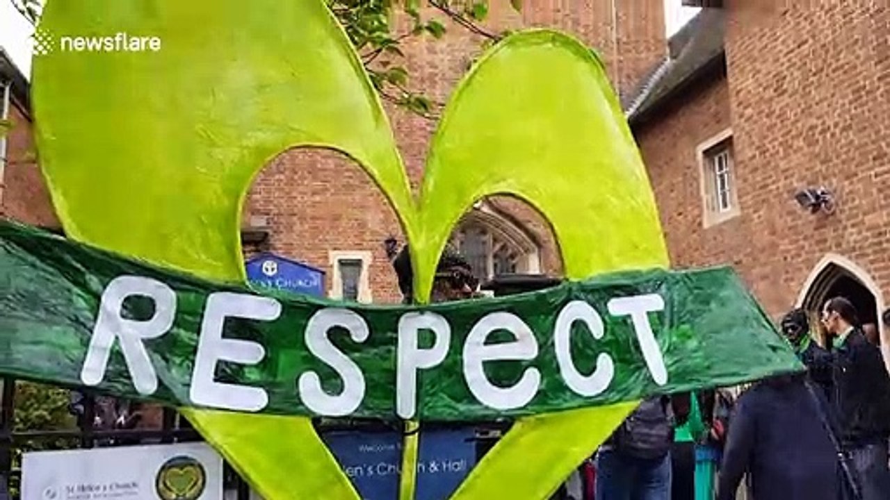 Locals arrive at church commemoration marking Grenfell Tower fire's second anniversary