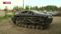 Russie : il remplace les roues de sa voiture par des chenilles