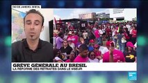 Le Brésil paralysé par la grève générale contre la réforme des retraites