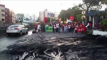 Protesto na Terceira Ponte em Vila Velha