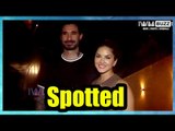 Sunny Leone walks out of the gym with her husband Daniel Weber