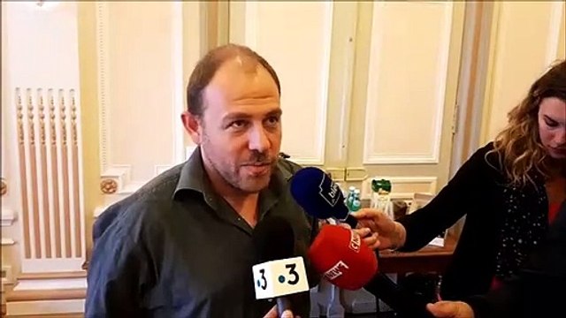 Belfort : Philippe Petitcolin , représentant de l'intersyndicale s'exprime après la rencontre avec Nicolas Sarkozy