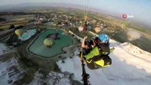 Pamukkale’de hedef yıllık 40 bin yamaç paraşütü uçuşu