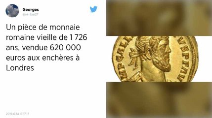 Une pièce romaine trouvée dans un champ vendue 620 000 euros