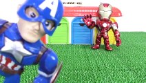 Iron Man & Captain America Orbeez Water Balloon Bomb Experiment Marvel Attack