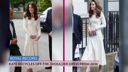 Kate Middleton Recycles Off-the-Shoulder Gown (and Sports Sparkling Heels!) for Glam Night Out