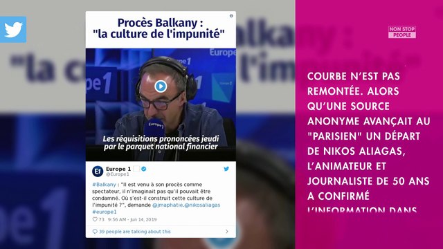Europe 1 : Nikos Aliagas confirme son départ