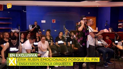 Erik Rubín emocionado porque al fin ensayaron con orquesta.