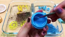 BLUE vs GOLD | Mixing Makeup Eyeshadow into Clear Slime! Special Series #53 Satisfying Slime