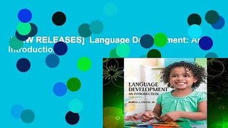 [NEW RELEASES]  Language Development: An Introduction