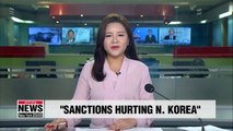Trump says sanctions are hurting N. Korea badly