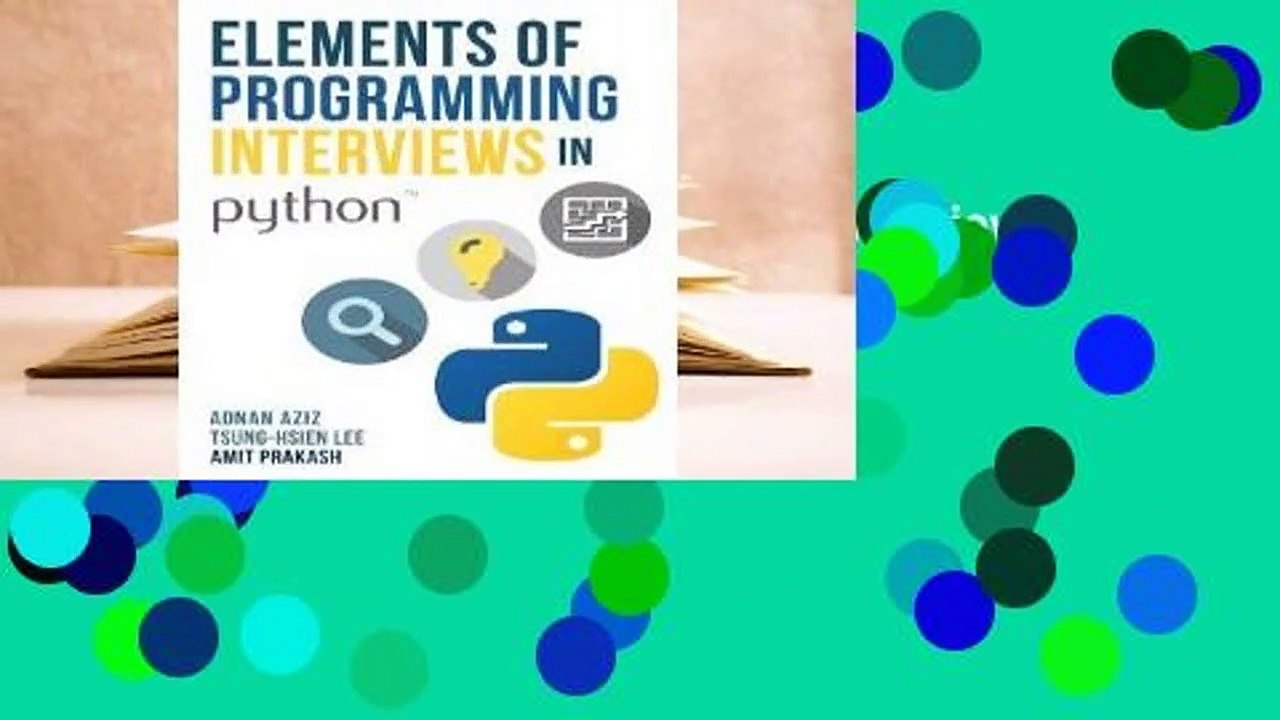 [Read] Elements of Programming Interviews in Python: The Insiders' Guide  For Online
