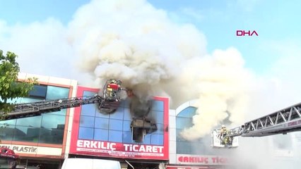 İSTOÇ'TA İŞ YERİ YANGINI