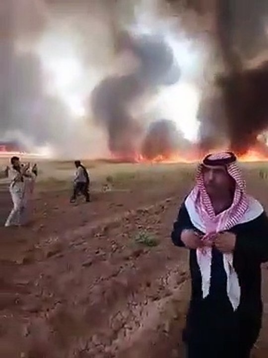 احتراق محاصيل زراعية بالقامشلي-2019