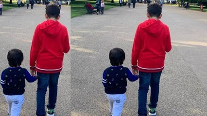 Taimur Ali Khan spotted with Karisma Kapoor's son Kiaan Raj Kapoor in London | FilmiBeat