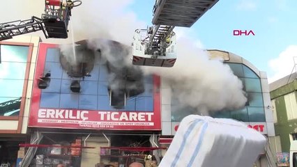 İSTANBUL- İSTOÇ'TA İŞ YERİ YANGINI