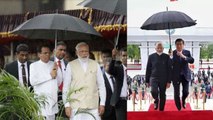 PM Narendra Modi के सम्मान में इन Countries के President ने पकड़ा Umbrella | वनइंडिया हिंदी