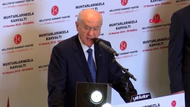 İSTANBUL- BAHÇELİ MUHTARLARLA TOPLANTI BULUŞMASINDA KONUŞTU