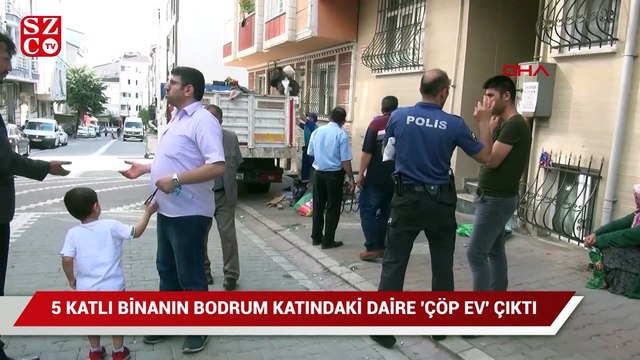 Binanın bodrum katındaki daire 'çöp ev' çıktı