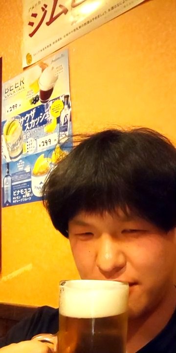 ビールで乾杯！