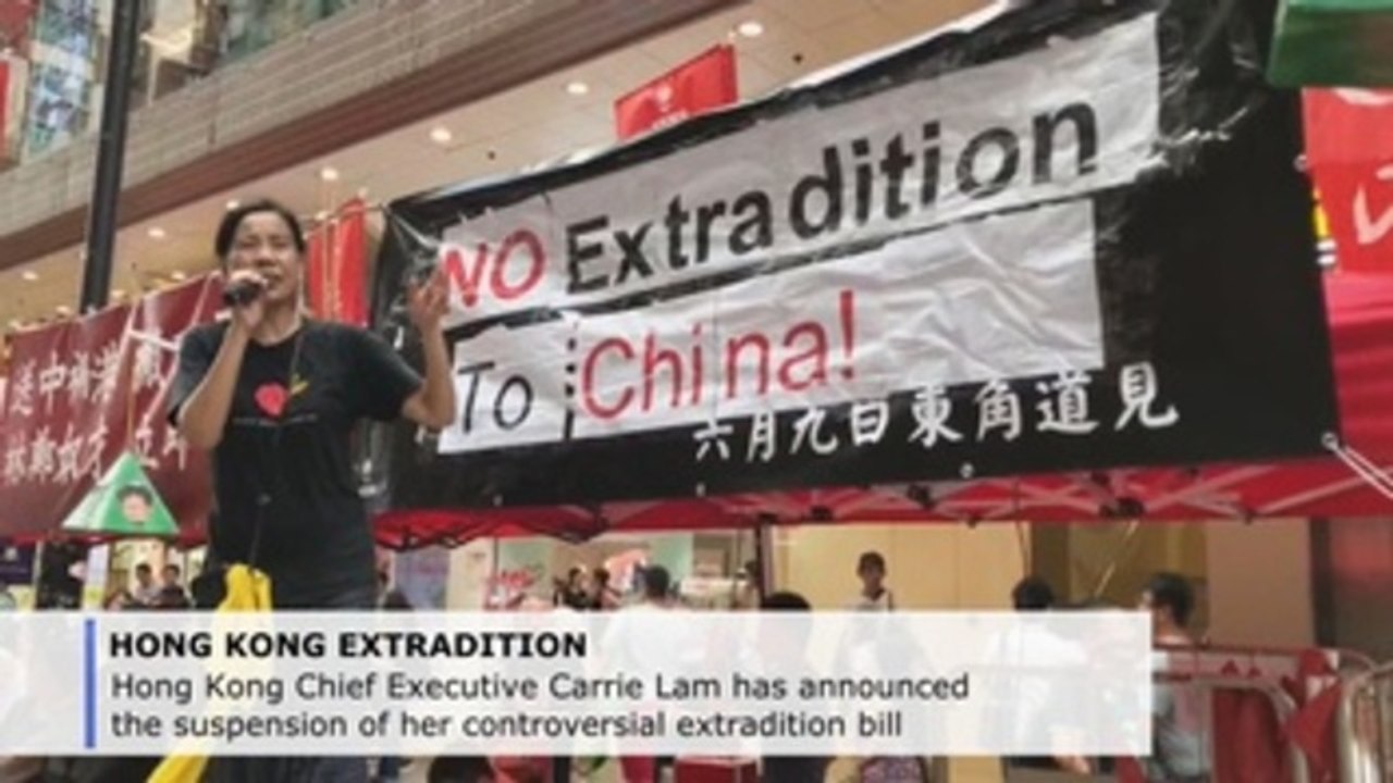 Hong Kong chief executive postpones controversial bill after protests