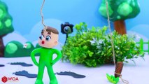 LUKA SUPERHERO BABY POLICE STOPS WILD BIGFOOT  Play Doh Cartoons For Kids