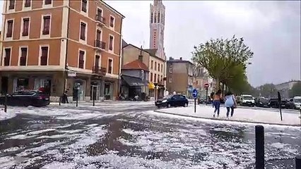 Orage de grêle à Romans-sur-Isère