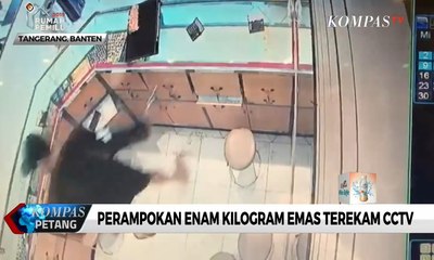 Perampokan Enam Kilogram Emas Terekam CCTV