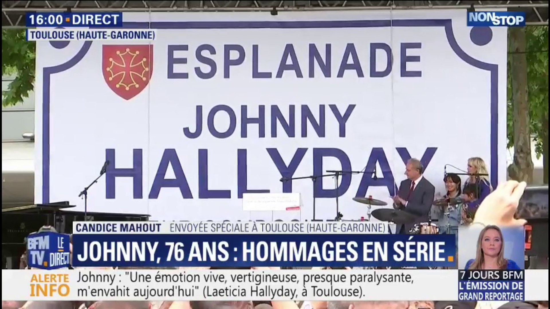 ⁣Laeticia Hallyday dévoile l'esplanade Johnny-Hallyday