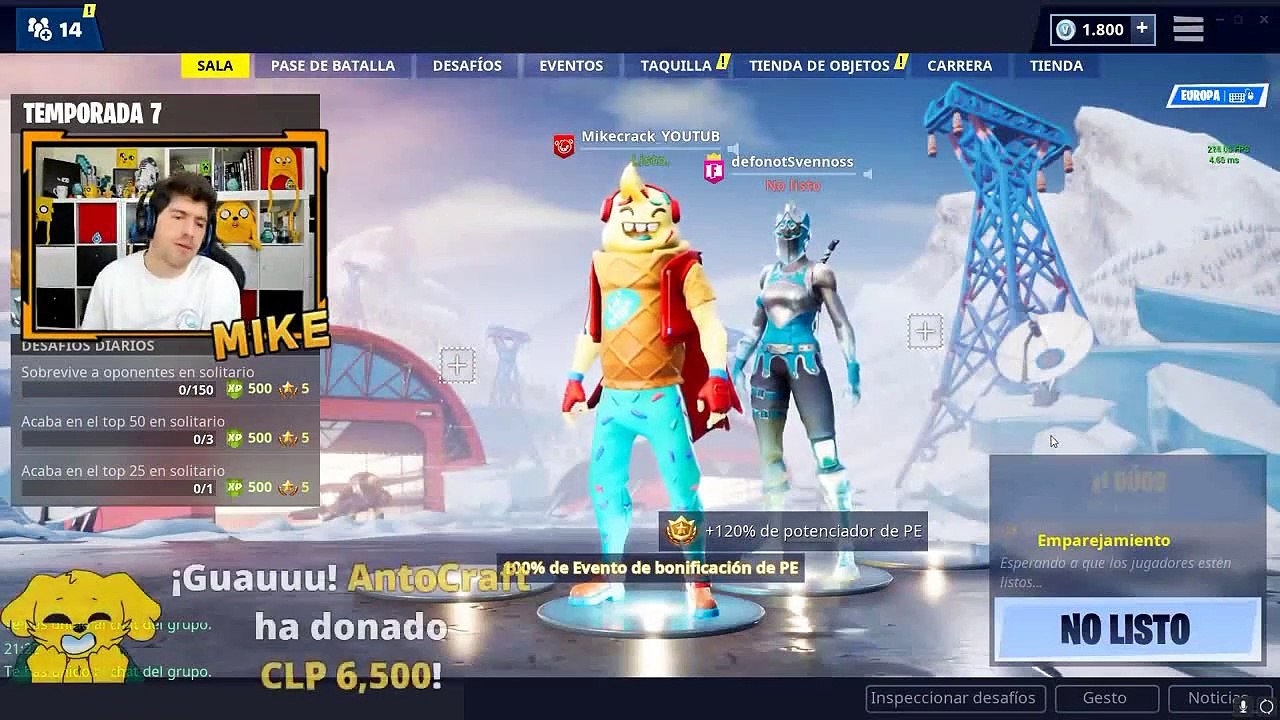 16 ¡NO MUERAS MIKECRACK!  HAGO TEAM CON EL MÁS PRO DEL MUNDO  TORNEO DE FORTNIT