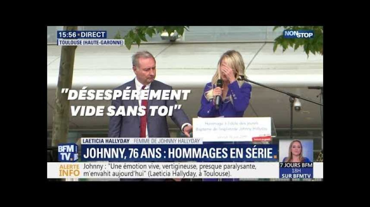 Laetitia Hallyday très émue par l'hommage rendu à Johnny à Toulouse