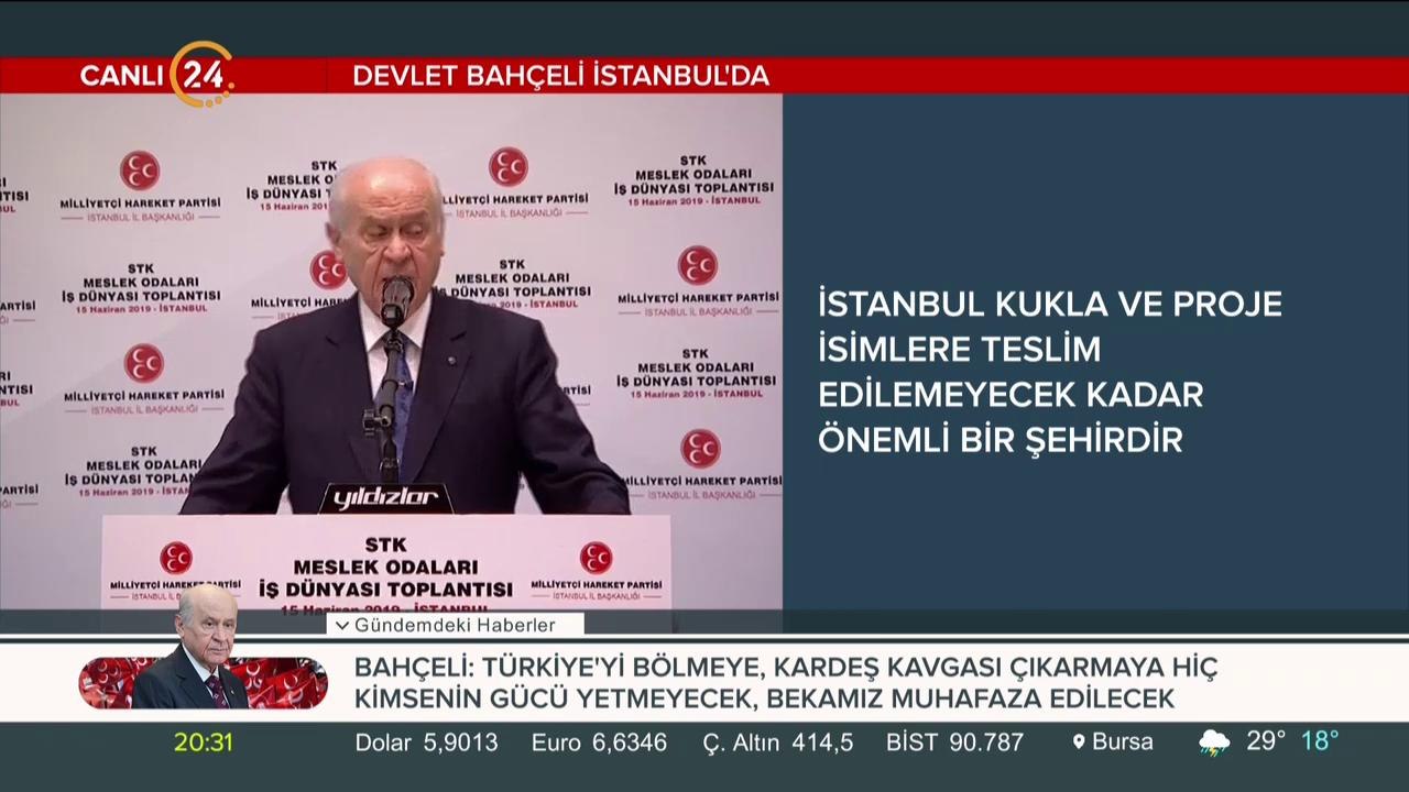 Bahçeli İstanbul'da