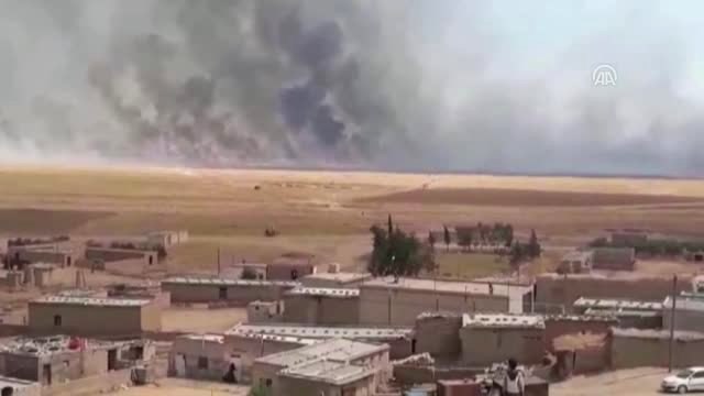 YPG/PKK işgalindeki bölgelerde yangın tehdidi sürüyor