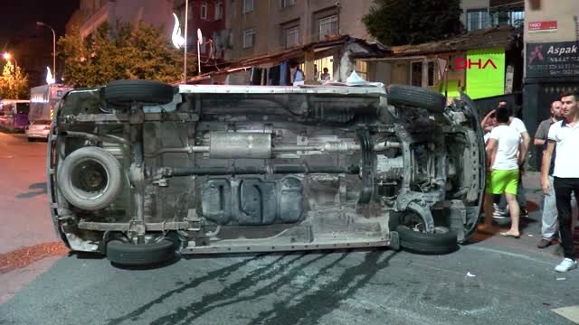 TAKLA ATAN ARAÇTAN BURNU BİLE KANAMADAN KURTULDU