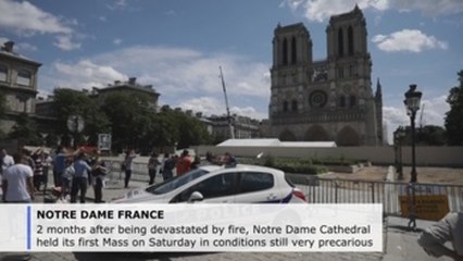 A fragile Notre Dame Cathedral holds first Mass since devastating fire