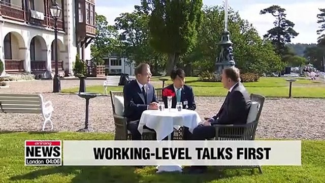 President Moon Jae-in says... North Korea and the U.S. must hold working-level discussions,... before any future summit between the two countries. That was one of many messages... that he sent out during his week-long trip to Northern Europe. President M