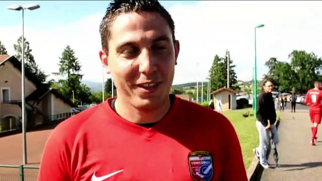 Barrage R3 – Jessim FERRARO réagit après la victoire du FC VENISSIEUX B contre le LOSC
