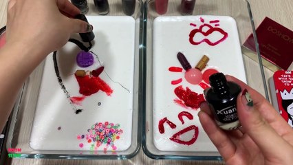 Mixing MAKEUP and GLITTER Into GLOSSY Slime || Satisfying Slime s