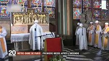 La première messe  à Notre Dame de Paris après l'incendie
