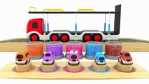 Learn Colors with Air Plane Transporter Carrier Street Vehicles Toys - Toy Cars for Kids