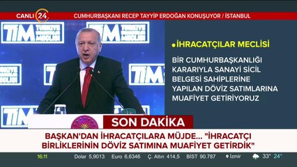 Başkan Erdoğan TİM Genel Kurulu'nda konuşuyor