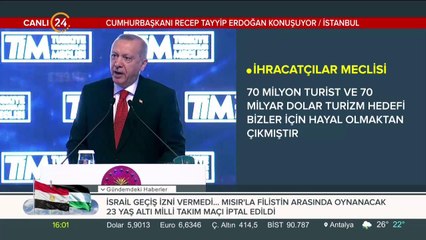 Başkan Erdoğan TİM Genel Kurulu'nda konuşuyor